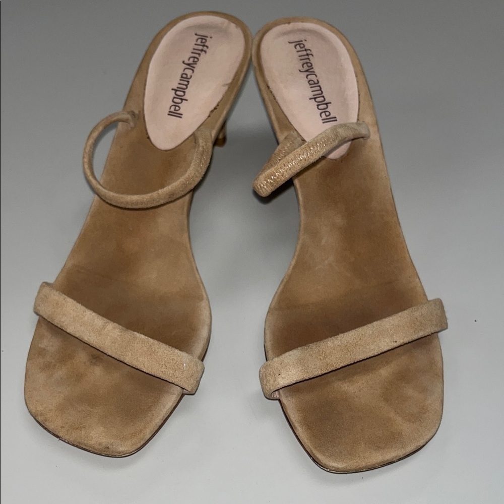 Jeffrey Campbell Beige Heeled Sandals size 7